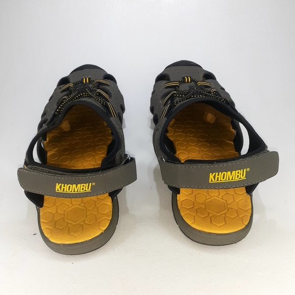 Kombu Sandals Gray with Yellow Accents Sz5 - Picture 5 of 8